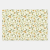 Orangefarbene Berries und Blätter auf Creme - Must (Vorderseite)