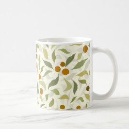 Orangefarbene Berries und Blätter auf Creme - Must Kaffeetasse