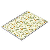 Orangefarbene Berries und Blätter auf Creme - Must Notizblock (Linke Seite)