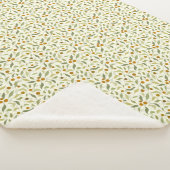 Orangefarbene Berries und Blätter auf Creme - Must Sherpadecke (3/4)