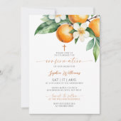 Orangefarbene Bestätigung Einladung (Vorderseite)