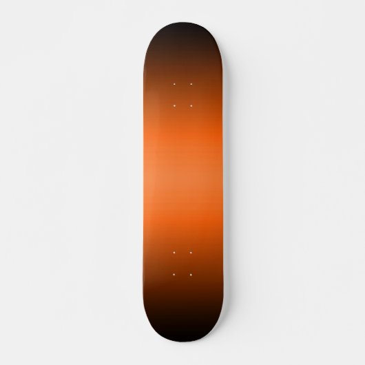 Orangefarbene bis schwarze Skateboard (Vorne)