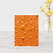 Orangefarbene Blasen Karte (Gelbe Blume)