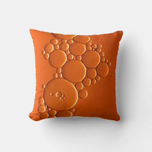 Orangefarbene Blasen Kissen
