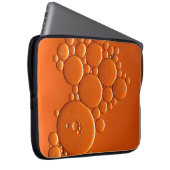 Orangefarbene Blasen Laptopschutzhülle (Vorne Rechts)