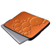 Orangefarbene Blasen Laptopschutzhülle (Vorne Knopf)