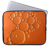 Orangefarbene Blasen Laptopschutzhülle (Vorderseite)