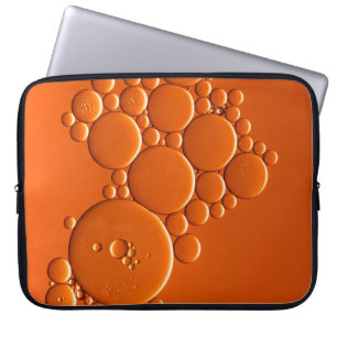 Orangefarbene Blasen Laptopschutzhülle