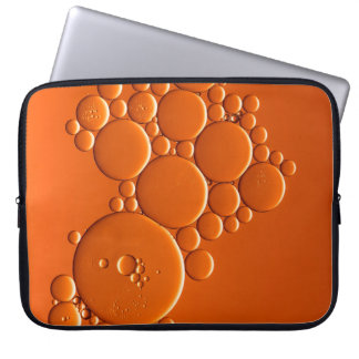 Orangefarbene Blasen Laptopschutzhülle