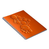 Orangefarbene Blasen Notizblock (Rechte Seite)