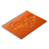 Orangefarbene Blasen Notizblock (Linke Seite)