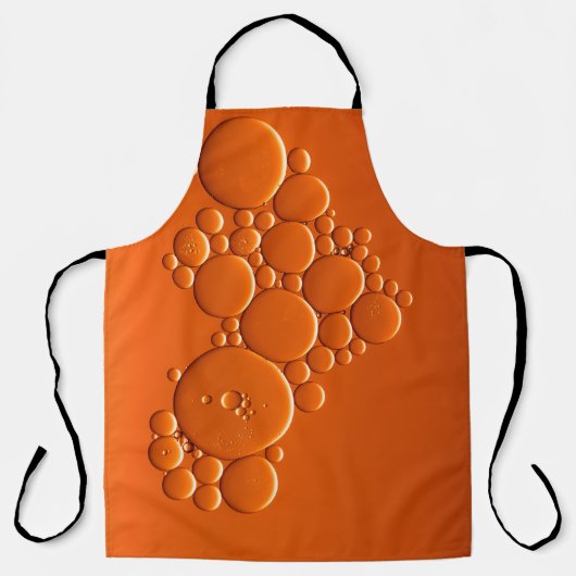 Orangefarbene Blasen Schürze (Vorderseite)