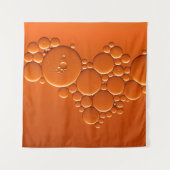 Orangefarbene Blasen Wandteppich (Vorderseite (Horizontal))