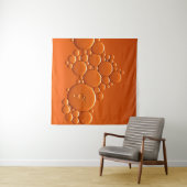 Orangefarbene Blasen Wandteppich (Beispiel)