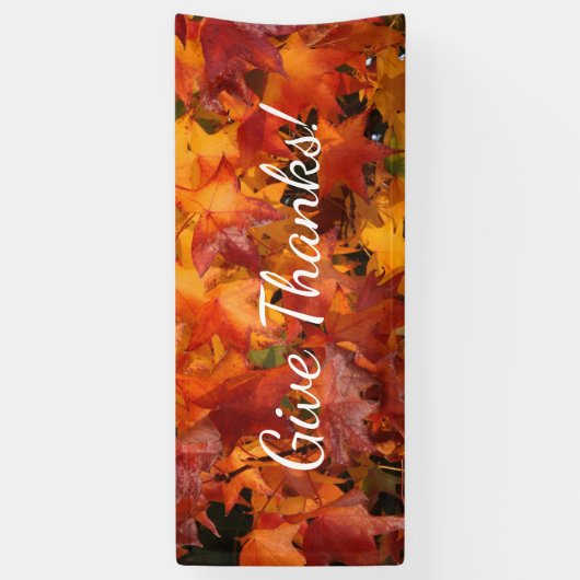 orangefarbene Blätter Banner (Vertikal)