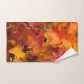 orangefarbene Blätter Handtuch (Handtuch)