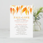 Orangefarbene Blätter im Herbst Programm (Stehend Vorderseite)