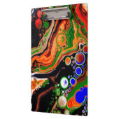 Orangefarbene, blaue, grüne, schwarze, digitale Fl Klemmbrett (Links)