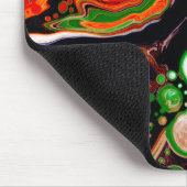 Orangefarbene, blaue, grüne, schwarze, digitale Fl Mousepad (Ecke)