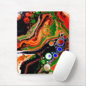 Orangefarbene, blaue, grüne, schwarze, digitale Fl Mousepad (Mit Mouse)
