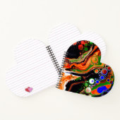 Orangefarbene, blaue, grüne, schwarze, digitale Fl Notizblock (Innenseite)