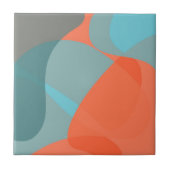 Orangefarbene, blaue, moderne, trendige und Bio Fo Fliese (Vorderseite)