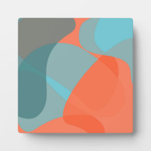 Orangefarbene, blaue, moderne, trendige und Bio Fo Fotoplatte