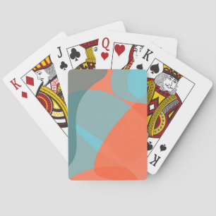 Orangefarbene, blaue, moderne, trendige und Bio Fo Spielkarten