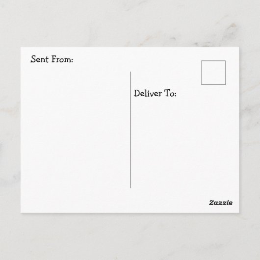 Orangefarbene, blaue, schwarze, digitale Fluid-Kun Postkarte (Rückseite)