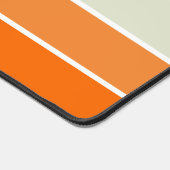 Orangefarbene blaugrüne Farbblockstreifen mit Name Schreibtischunterlage (Ecke)