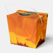 Orangefarbene Blume "Abnehmen" Geschenkschachtel (Rückseite)