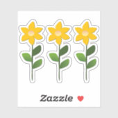 Orangefarbene Blume Aufkleber (Blatt)