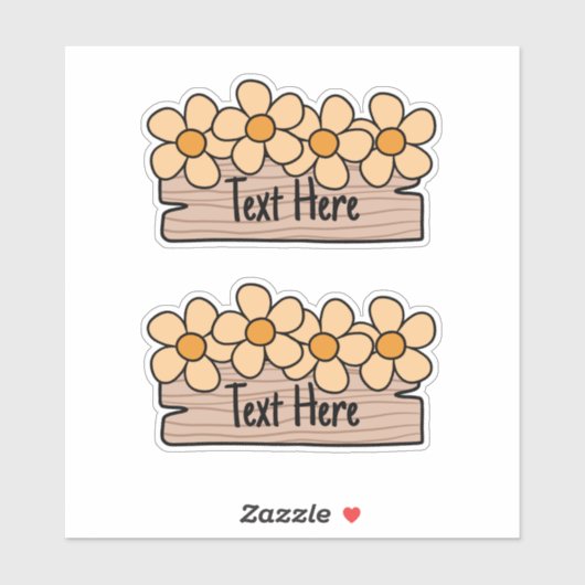 Orangefarbene Blume Aufkleber (Blatt)