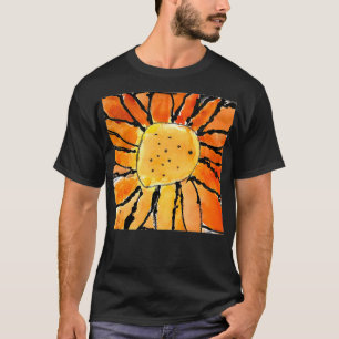 Orangefarbene Blume aus der Vorstellungskraft eine T-Shirt