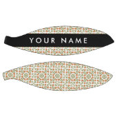 Orangefarbene Blume, Blumenmuster, Boho, Ihr Name Basketball (Panele)