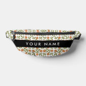 Orangefarbene Blume, Blumenmuster, Boho, Ihr Name Bauchtasche (Ablage )