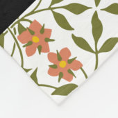 Orangefarbene Blume, Blumenmuster, Boho, Ihr Name Fleecedecke (Ecke)