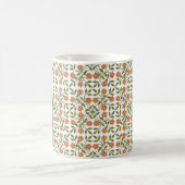 Orangefarbene Blume, Blumenmuster, Boho, Ihr Name Kaffeetasse (Mittel)