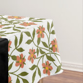 Orangefarbene Blume, Blumenmuster, Boho, Ihr Name Tischdecke (Beispiel)