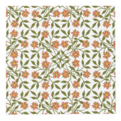 Orangefarbene Blume, Blumenmuster, Boho, Ihr Name Würfel (Rechts)