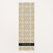 Orangefarbene Blume, Blumenmuster, Boho, Ihr Name Yogamatte (Vorderseite)