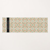 Orangefarbene Blume, Blumenmuster, Boho, Ihr Name Yogamatte (Vorderseite (Horizontal))