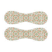 Orangefarbene Blume, Blumenmuster, Grünpflanzen, B Baseball (Paneele)