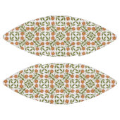 Orangefarbene Blume, Blumenmuster, Grünpflanzen, B Football (Paneele)