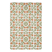 Orangefarbene Blume, Blumenmuster, Grünpflanzen, B Mini Klemmbrett (Rückseite)