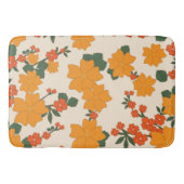 Orangefarbene Blume, Blumenmuster, Muster von Blum Badematte (Vorderseite)