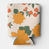Orangefarbene Blume, Blumenmuster, Muster von Blum Dosenkühler (Vorderseite)