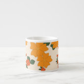 Orangefarbene Blume, Blumenmuster, Muster von Blum Espressotasse (Vorderseite)