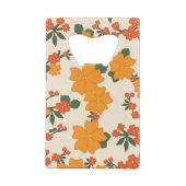 Orangefarbene Blume, Blumenmuster, Muster von Blum Geldbeutel Flaschenöffner (Rückseite)