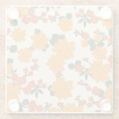 Orangefarbene Blume, Blumenmuster, Muster von Blum Glasuntersetzer (Rückseite)